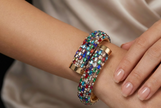 Crystal Wrap Around Cuff Multicoloured