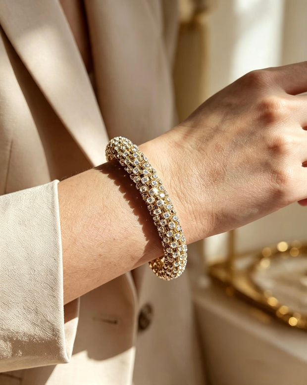 Size Crystal Cuff Bracelet