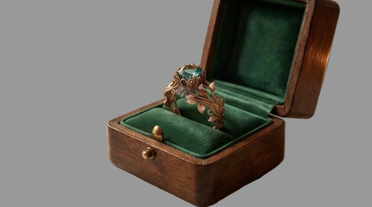 Verdant Majesty Vintage Crown Ring