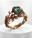 Verdant Majesty Vintage Crown Ring