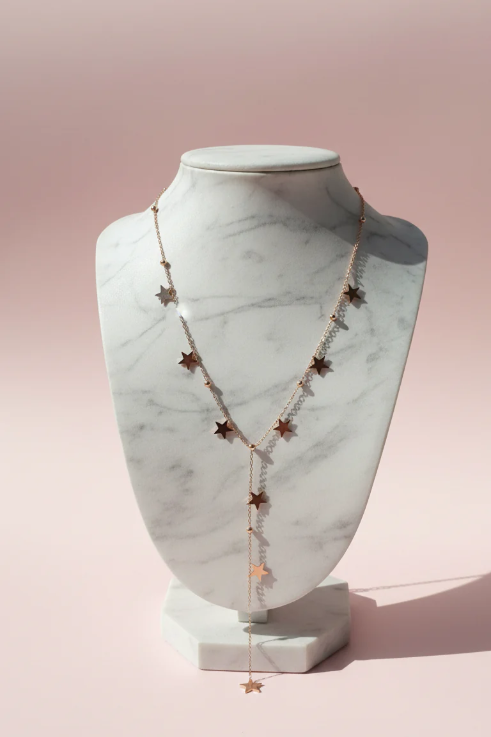 Rose Gold Star Stainless Steel Gold Plated Pendant Necklace