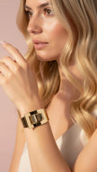 Gold Statement Buckle Bangle