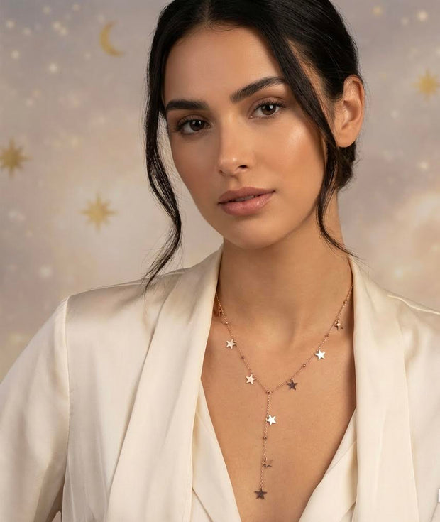 Rose Gold Star Stainless Steel Gold Plated Pendant Necklace