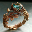 Verdant Majesty Vintage Crown Ring