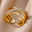 Celeste Crossover 18K Gold Ring